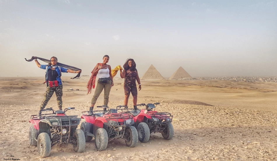 quad biking in Cairo desert
