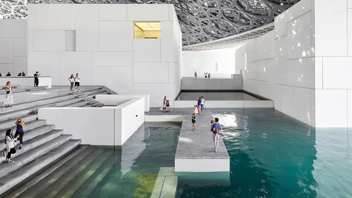 The Louvre Abu Dhabi is the first universal museum in the Arab world.