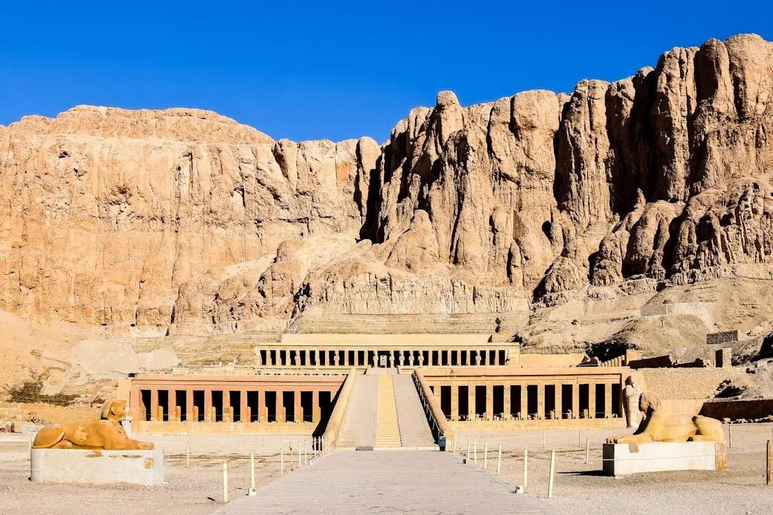 Hatshepsut Temple in Luxor Egypt, a stunning ancient Egyptian monument on the West Bank
