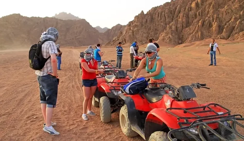 quad bike on a desert safari excursion