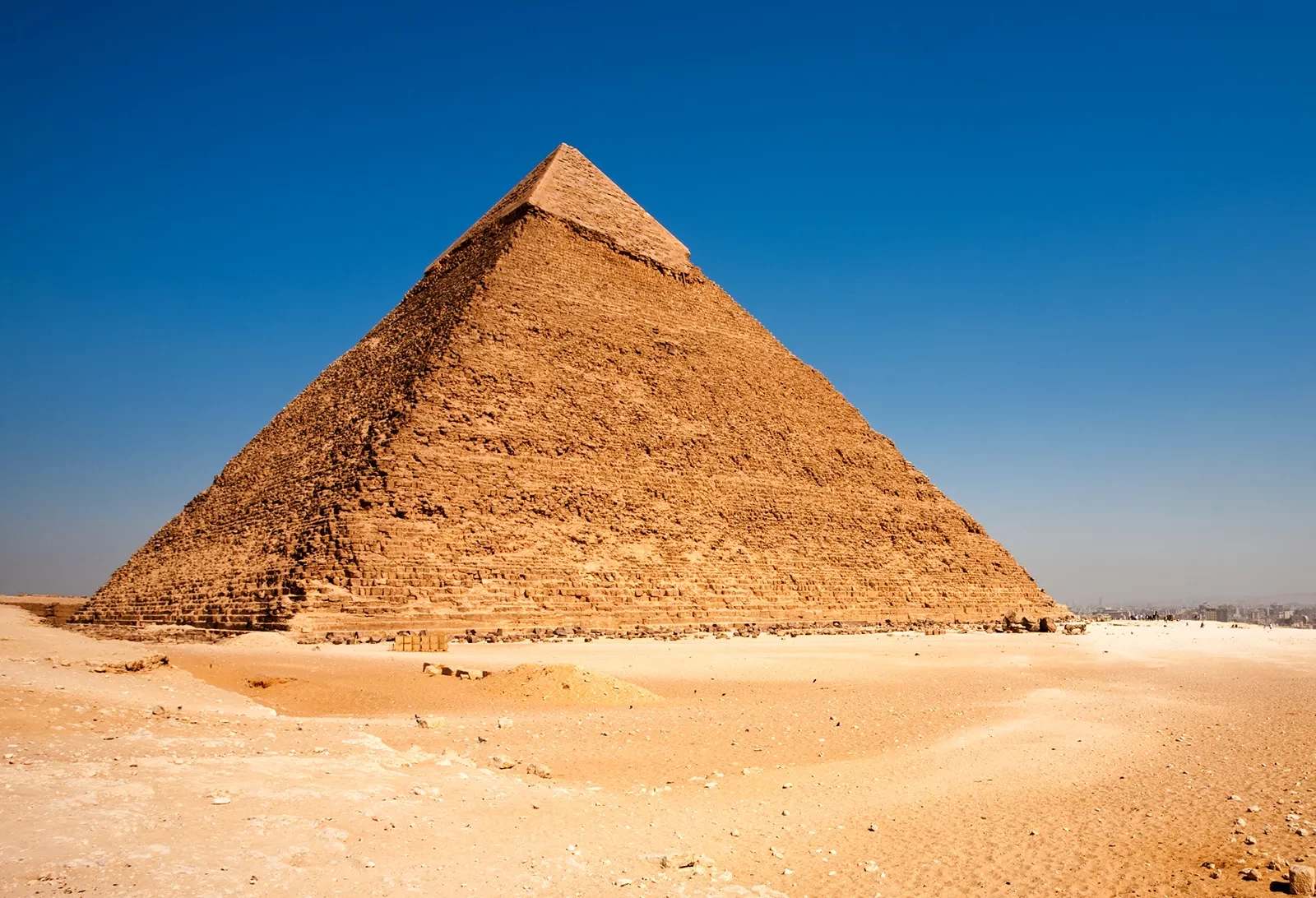 Ancient Pyramid of Khufu, the largest pyramid in Egypt