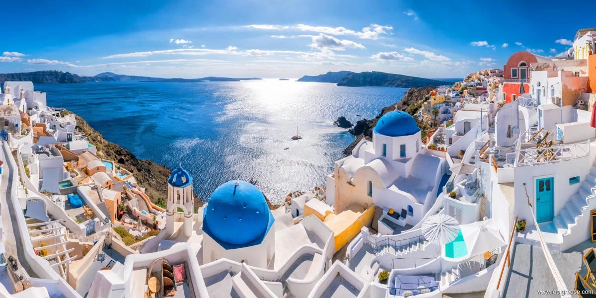 Santorini is actually the southernmost Cycladic Island and lies between the Greek islands