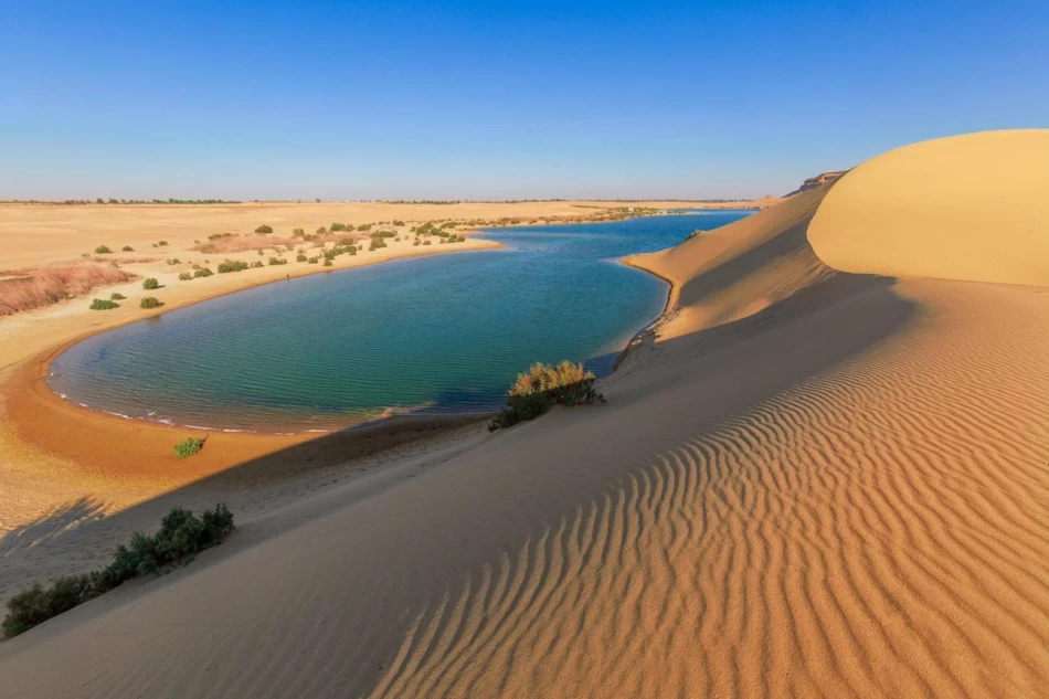 Wadi El Rayan waterfalls in Fayoum – Natural reserve with desert scenery
