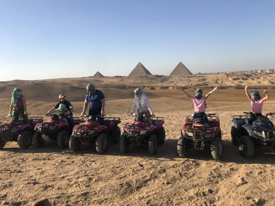 quad biking in Cairo desert