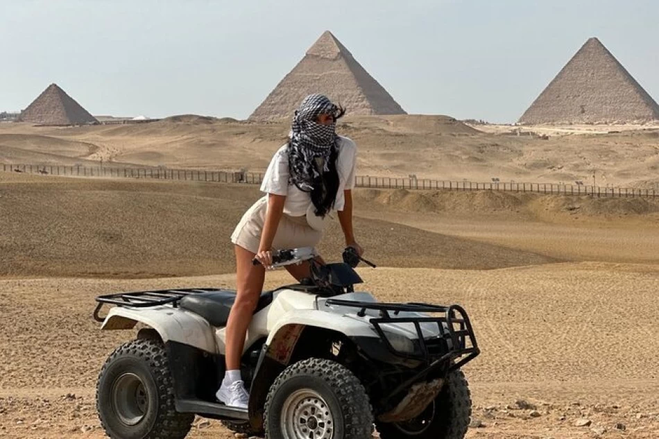 quad biking in Cairo desert